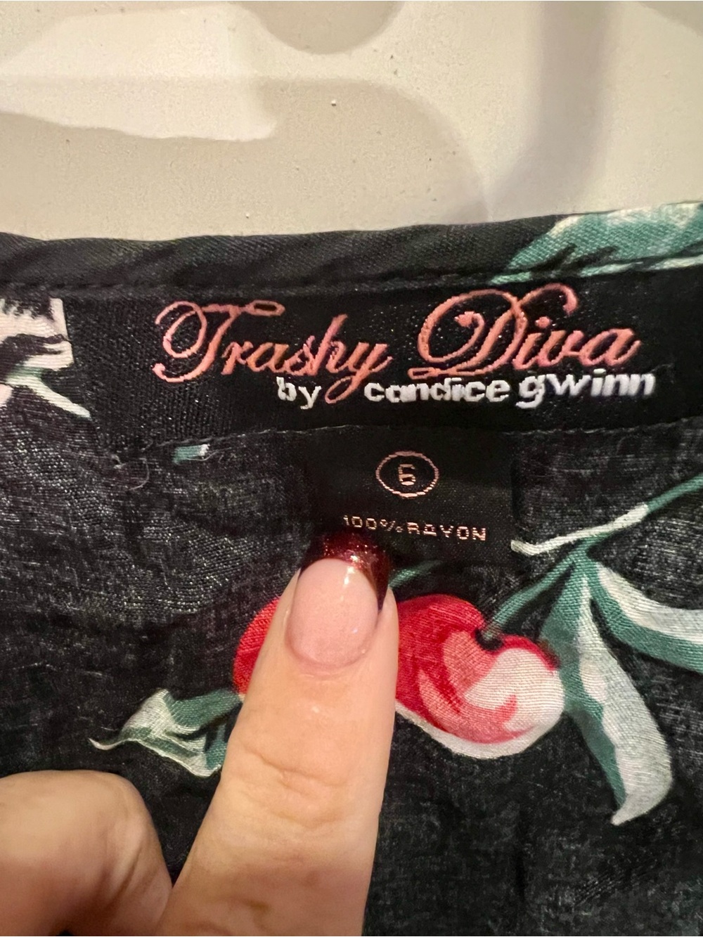 Trashy Diva Black Cherry Print Dress